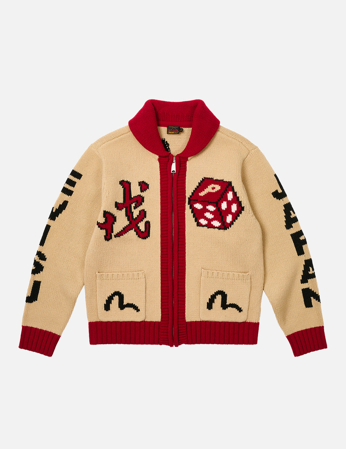 PALACE EVISU Multi-logo and Dice Regular Fit Cardigan