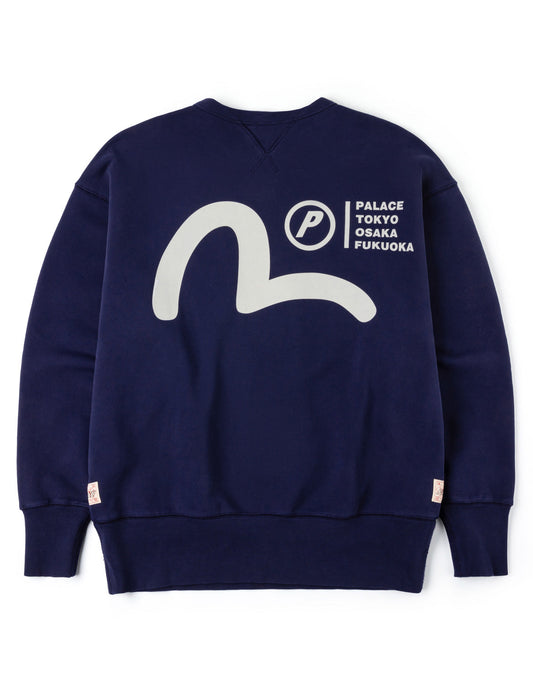 PALACE EVISU Multi-City Seagull Logo Sweatshirt